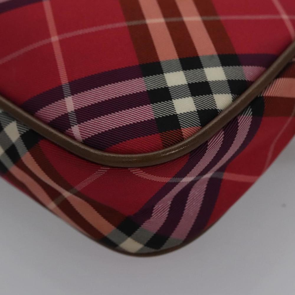BURBERRY Nova Check Blue Label Accessory Pouch Nylon Red Brown Auth mr1139 - Picture 16 of 16